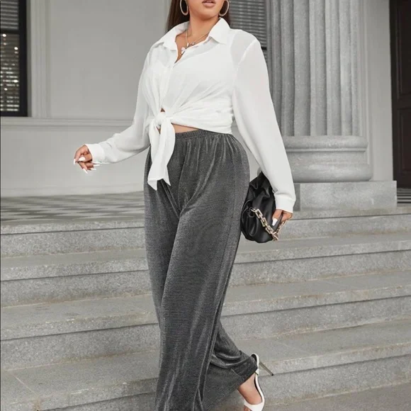 Boho Plus Size Slit Open back Button Shirt Top Blouse Black - Picture 10 of 10